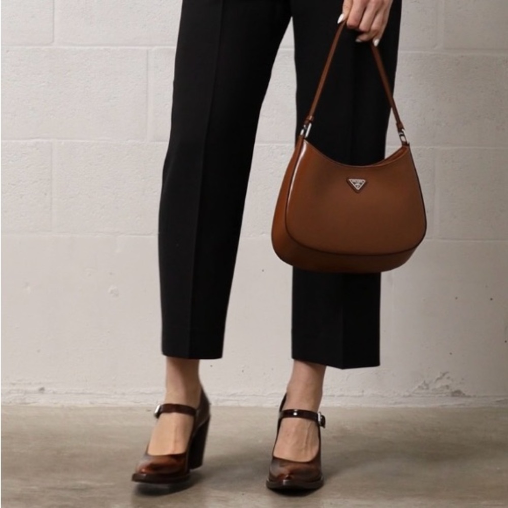PRADA Marie-Jane brown leather pumps - Picture 7 of 16